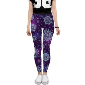 leggings с принтом Новогодние в Нижнем Новгороде, 80% полиэстер, 20% эластан | Эластичный пояс, зауженные к низу, низкая посадка | 