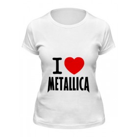 Женская футболка с принтом I love Metallica в Нижнем Новгороде,  |  | 