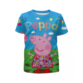 full_print_girl_tee с принтом Peppa Pig в Нижнем Новгороде,  |  | 