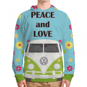 full_print_hoodie с принтом Peace and love в Нижнем Новгороде, 92% хлопка 8% эластана Плотность: 245 гр/м2 |  | 