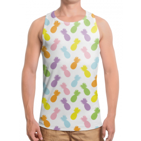 full_print_tanktop с принтом Ананасы! в Нижнем Новгороде,  |  | Тематика изображения на принте: 