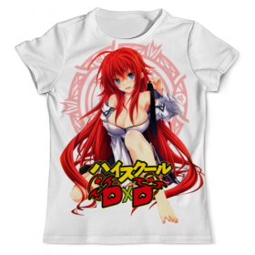 full_print_tee с принтом High School DxD в Нижнем Новгороде, Футболка с нанесением полноцветного изображения по всей поверхности может быть выполнена в двух вариантах - ХЛОПОК и СИНТЕТИКА. | Хлопок - ткань из 100% хлопка высшего качества пенье.  <br>Синтетика - ткань с высоким содержанием синтетического волокна (до 80%).  Материал хорошо тянется, имеет приятную на ощупь фактуру | 