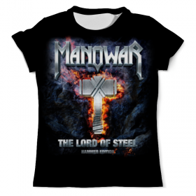 full_print_tee с принтом Manowar в Нижнем Новгороде, Футболка с нанесением полноцветного изображения по всей поверхности может быть выполнена в двух вариантах - ХЛОПОК и СИНТЕТИКА. | Хлопок - ткань из 100% хлопка высшего качества пенье.  <br>Синтетика - ткань с высоким содержанием синтетического волокна (до 80%).  Материал хорошо тянется, имеет приятную на ощупь фактуру | 