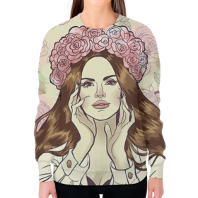 full_print_woman_sweatshirt с принтом Лана Дель Рей в Нижнем Новгороде,  |  | 