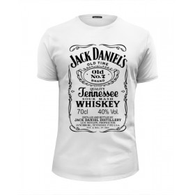 Мужская футболка Premium с принтом Jack Daniels в Нижнем Новгороде, Белый, черный, серый меланж, голубой: 100% хлопок, плотность 160 гр. Остальные цвета: 92% хлопок, 8% лайкра, плотность 170-180гр. |  | 