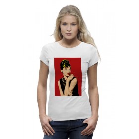 woman_tee с принтом Одри Хепбёрн (Audrey Hepburn) в Нижнем Новгороде,  |  | 