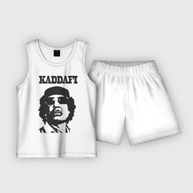 Детская пижама с шортами хлопок с принтом Каддафи (4) в Нижнем Новгороде,  |  | восток | каддафи | ливия | министр | муамар