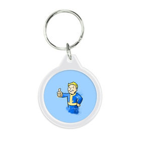 Брелок круглый Fallout: в Нижнем Новгороде, пластик и полированная сталь | круглая форма, металлическое крепление в виде кольца | fallout | бункер | постапокалиптические | фалаут | фаллаут | фолаут | фоллаут