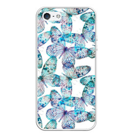 Чехол для iPhone 5/5S матовый с принтом Бабочки в Нижнем Новгороде, Силикон | Область печати: задняя сторона чехла, без боковых панелей | бабочки | паттерн