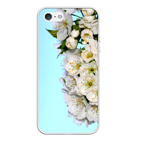 Чехол для iPhone 5/5S матовый с принтом Сакура в Нижнем Новгороде, Силикон | Область печати: задняя сторона чехла, без боковых панелей | вишня | сакура | яблоня | япония
