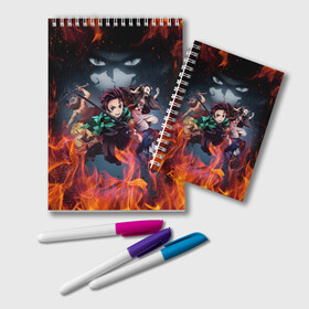 Блокнот KIMETSU NO YAIBA: в Нижнем Новгороде, 100% бумага | 48 листов, плотность листов — 60 г/м2, плотность картонной обложки — 250 г/м2. Листы скреплены удобной пружинной спиралью. Цвет линий — светло-серый
 | demon slayer | demon slayer: kimetsu no yaiba | kimetsu | kimetsu no yaiba | nezuko | slayer | tanjiro | клинок рассекающий демонов | незуко | танджиро | шинобу кочо