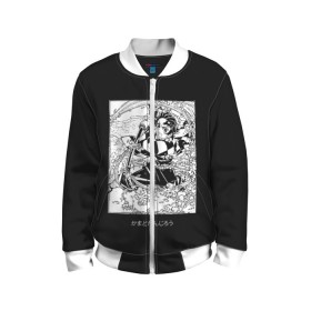 Детский бомбер 3D Клинок, рассекающий демонов: в Нижнем Новгороде, 100% полиэстер | застегивается на молнию, по бокам два кармана без застежек, мягкие манжеты, по низу бомбера и на воротнике — эластичная резинка | Тематика изображения на принте: demon hunter | demon slayer | kimetsu no yaiba | tanjiro kamado | клинок | рассекающий демонов | танджиро | танджиро камадо