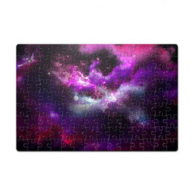 Пазл магнитный 126 элементов с принтом Космическое небо в Нижнем Новгороде, полимерный материал с магнитным слоем | 126 деталей, размер изделия —  180*270 мм | арт | звёзды | космос | облако | сияние | туманность | яркие цвета