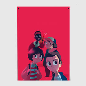 Постер Очень странные дела: в Нижнем Новгороде, 100% бумага
 | бумага, плотность 150 мг. Матовая, но за счет высокого коэффициента гладкости имеет небольшой блеск и дает на свету блики, но в отличии от глянцевой бумаги не покрыта лаком | Тематика изображения на принте: the stranger things | восьмидесятые | дастин хендерсон | майк уилер | монстр | монстры | оди | одиннадцать | очень странные дела | ретро | сериал | сериалы | ужасы | уилл байерс