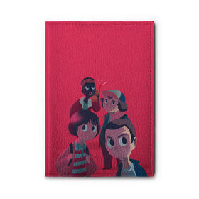 Обложка для автодокументов Очень странные дела: в Нижнем Новгороде, натуральная кожа |  размер 19,9*13 см; внутри 4 больших “конверта” для документов и один маленький отдел — туда идеально встанут права | Тематика изображения на принте: the stranger things | восьмидесятые | дастин хендерсон | майк уилер | монстр | монстры | оди | одиннадцать | очень странные дела | ретро | сериал | сериалы | ужасы | уилл байерс