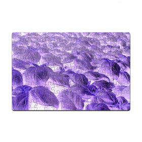 Пазл магнитный 126 элементов с принтом Неоновый базилик в Нижнем Новгороде, полимерный материал с магнитным слоем | 126 деталей, размер изделия —  180*270 мм | базилик | зелень | лист | листок | листья | неон | неоновый | огород | природа | растение | растения | салат | салатик | флора