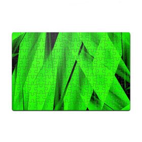 Пазл магнитный 126 элементов с принтом Зеленый неон в Нижнем Новгороде, полимерный материал с магнитным слоем | 126 деталей, размер изделия —  180*270 мм | зелегь | зеленая абстракция | зеленка | зеленые линии | зеленые полосы | зеленый | зеленый неон | неон