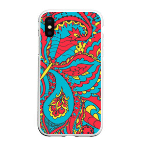 Чехол для iPhone XS Max матовый с принтом Цветочный Узор в Нижнем Новгороде, Силикон | Область печати: задняя сторона чехла, без боковых панелей | paisley | бабочка | бута | индия | ориентальный | орнамент | цветы