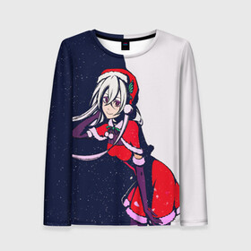 Женский лонгслив 3D с принтом Re Zero ЕХИДНА снегурочка в Нижнем Новгороде, 100% полиэстер | длинные рукава, круглый вырез горловины, полуприлегающий силуэт | 2021 | ahegao | echidna | re zero | rem | rezero | sempai | senpai | waifu | вайфу | ехидна | жизнь в альтернативном мире с нуля | жизнь с нуля | новый год | рам | ре зеро | резеро | рем | снегурочка | субару | эмилия