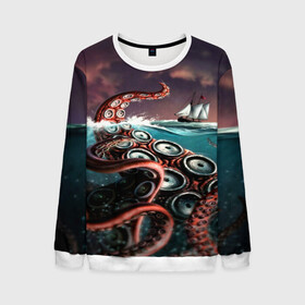 Мужской свитшот 3D с принтом Lovecraft в Нижнем Новгороде, 100% полиэстер с мягким внутренним слоем | круглый вырез горловины, мягкая резинка на манжетах и поясе, свободная посадка по фигуре | lovecraft | говард филлипс лавкрафт | ктулху | лавкрафт | филлипс лавкрафт