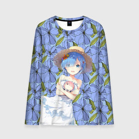 Мужской лонгслив 3D Re Zero – жизнь с нуля: в Нижнем Новгороде, 100% полиэстер | длинные рукава, круглый вырез горловины, полуприлегающий силуэт | re: zero – жизнь с нуля в альтернативном  мире | аниме | жизнь с нуля | незабудки | цветы