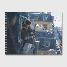 Альбом для рисования с принтом Пятый снайпер в Нижнем Новгороде, 100% бумага
 | матовая бумага, плотность 200 мг. | Тематика изображения на принте: umbrella academy | академия амбрелла | клаус харгривз | номер пять | роберт шиэн