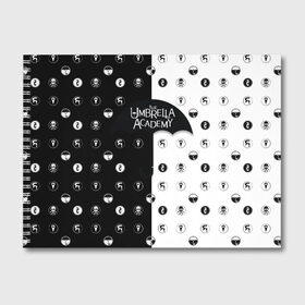 Альбом для рисования с принтом Umbrella Academy в Нижнем Новгороде, 100% бумага
 | матовая бумага, плотность 200 мг. | Тематика изображения на принте: umbrella academy | академия амбрелла | клаус харгривз | номер пять | роберт шиэн