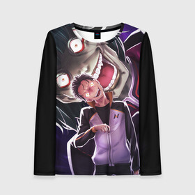 Женский лонгслив 3D с принтом Betelgeuse в Нижнем Новгороде, 100% полиэстер | длинные рукава, круглый вырез горловины, полуприлегающий силуэт | anime | betelgeuse | re | re zero | subaru | аниме | жизнь с нуля | ре зеро | субару