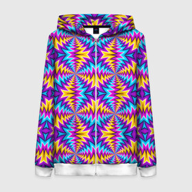 Женская толстовка 3D на молнии с принтом Красочная (иллюзия вращения) в Нижнем Новгороде, 100% полиэстер | длина до линии бедра, манжеты и пояс оформлены мягкой тканевой резинкой, двухслойный капюшон со шнурком для регулировки, спереди молния, по бокам два кармана | абстракция | аум | галлюцинация | зазеркалье | игра ума | иллюзии | индиго | майя | мантра | медитация | мираж | неон | нирвана | обман зрения | ом | оптические иллюзии | просветление | психоделика