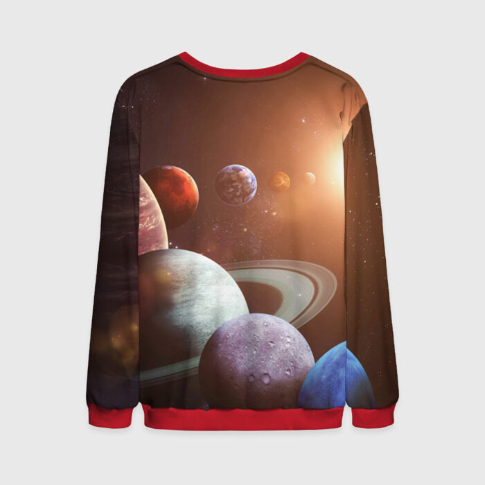 Мужской свитшот 3D Планеты солнечной системы фото