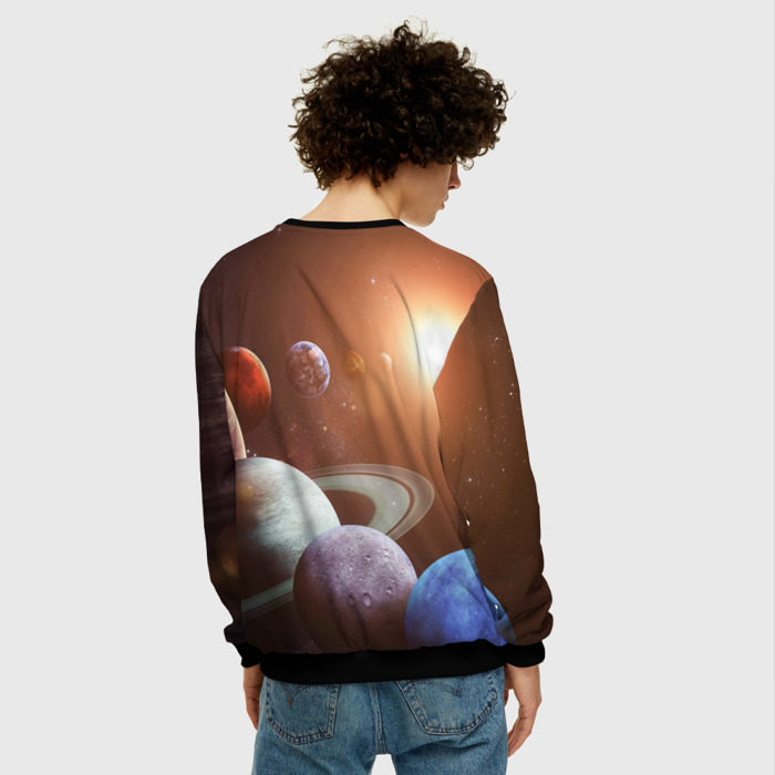 Мужской свитшот 3D Планеты солнечной системы фото