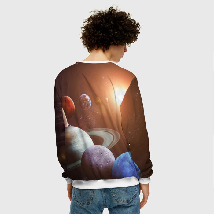 Мужской свитшот 3D Планеты солнечной системы фото