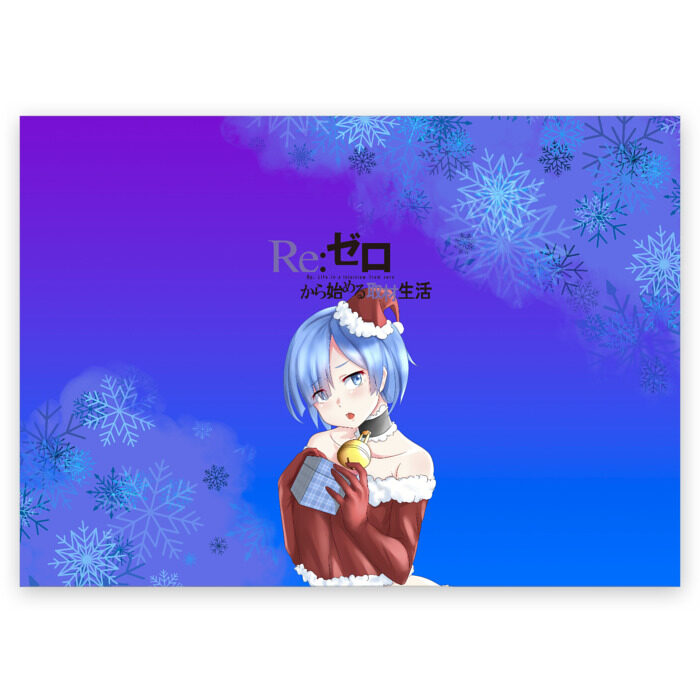 Поздравительная открытка Re:Zero Новогодний фото
