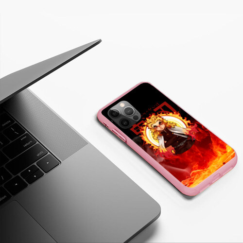 Чехол для iPhone 12 Pro Max Огненный Столп Kimetsu no Yaiba фото