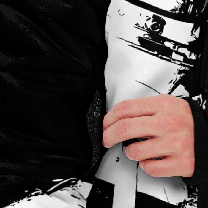 Мужская зимняя куртка 3D Коты Космонавты фото